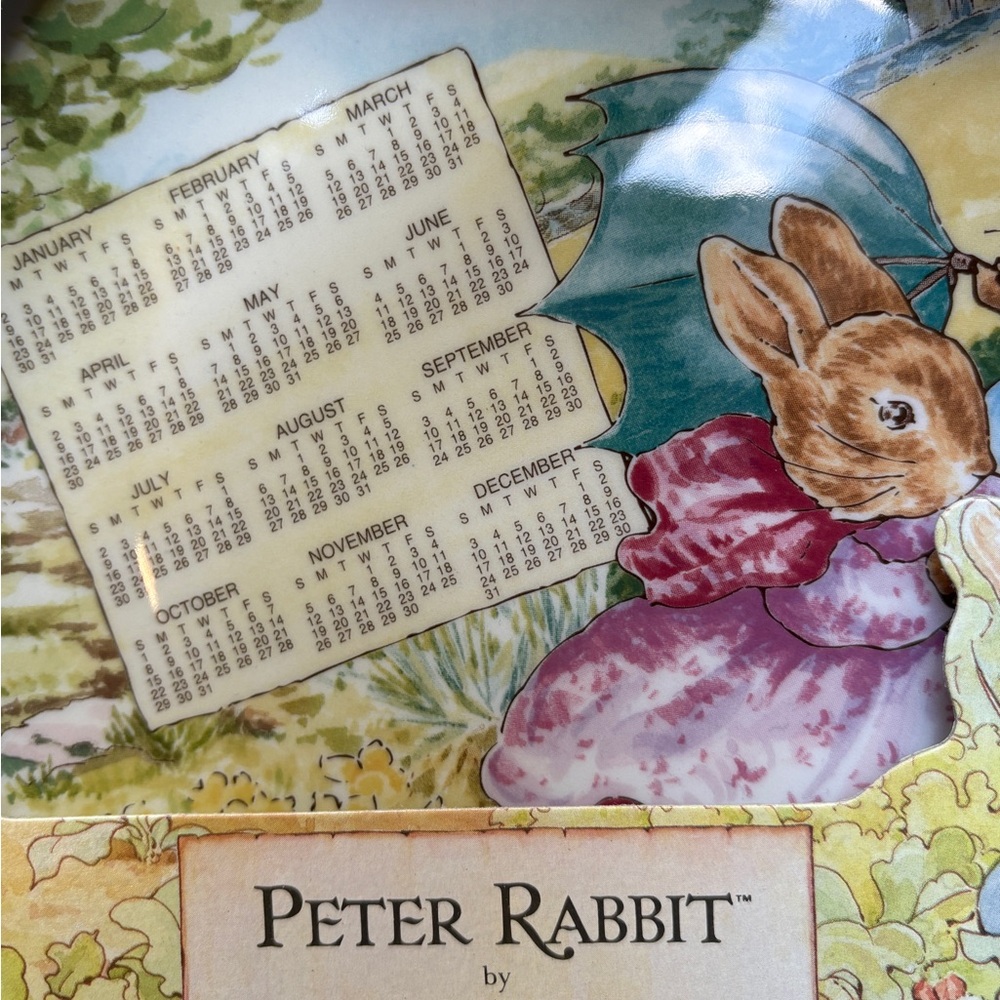 🩵Vintage Wedgwood Peter Rabbit Calendar Collector Plate NIB 2000 Made in England - Picture 4 of 12